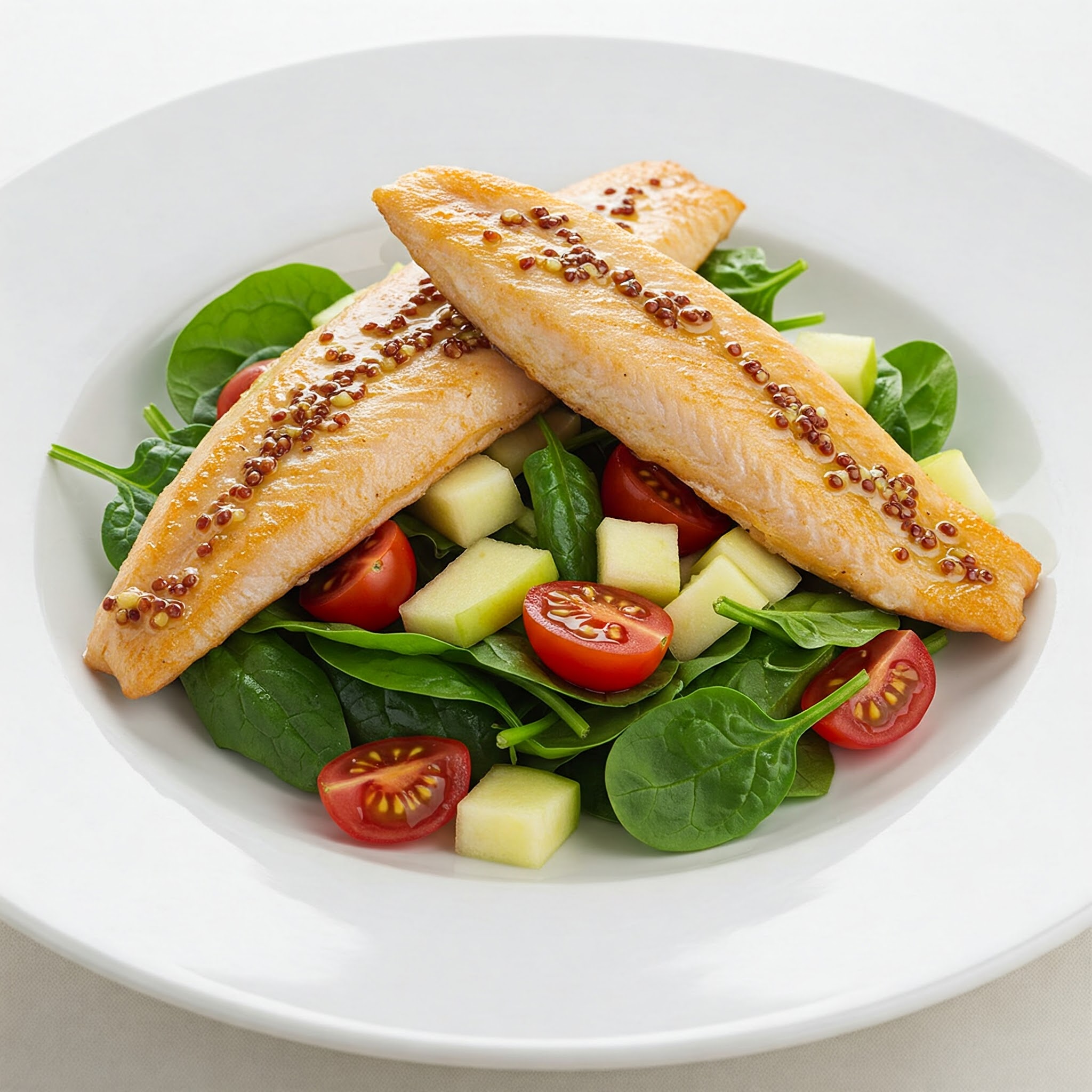 Crispy Pan-Fried Trout with Honey Mustard Glaze Пастрмка со меден сенф 